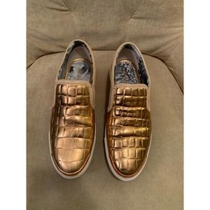 TED BAKER KENZIA ROSE GOLD SLIP ON SNEAKER; SIZE 9M